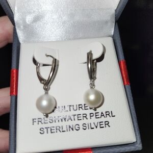 JCPenney Sterling Silver Pearl Earrings